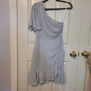 Soft Blue One Shoulder Ever New Melbourne Dress